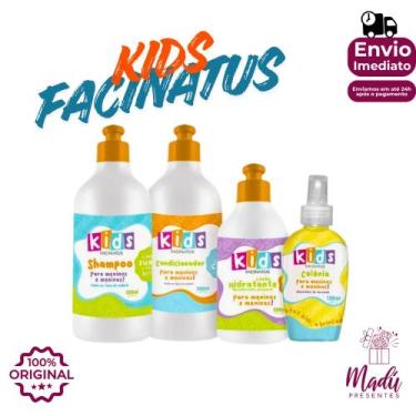 Imagem de Kit infantil Facinatus kids 4 peças Shampoo, Condicionador e Colônia p