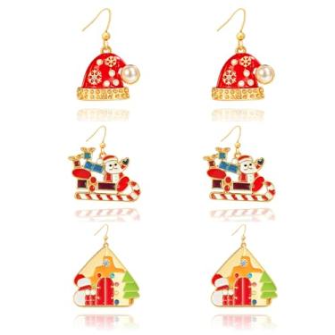 Imagem de Brincos de Natal, berloques, miçangas, presentes de árvore, roupas, mulheres, presentes de amizade para mulheres