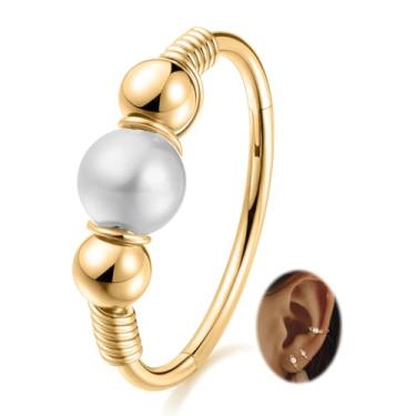 Imagem de Anel de nariz opala de aço cirúrgico 316L joia de septo tragus torre daith piercing joia cartilagem hélice concha argola brinco, outro