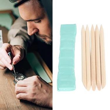 Imagem de Kit de ferramentas de barra de argila de limpeza de relógio e massa de vidraceiro, material seguro de alta adsorção, não corrosivo para peças delicadas, remoção profissional de graxa de poeira, reparo