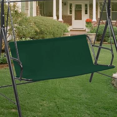 Imagem de Swing Seat Replacement Cover for 2/3 Seater Outdoor Patio Swing 600D Thicken Oxford Porch Swing Cover Replacement Garden Rocking Chair Cushions Covers (Dark Green, 54.3 x19.5 x19.5 inches)