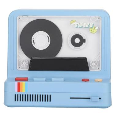 Imagem de Gravador de Leitor de Cassetes Bluetooth Retro Vintage X20 Azul - Yuns