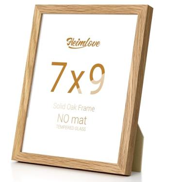 Imagem de Heimlove Moldura de madeira de carvalho, 17 x 23 cm, molduras de alta qualidade para pendurar na parede ou mesa, molduras 17 x 23 naturais sem tapete, vidro temperado, kit de parede, cor de carvalho