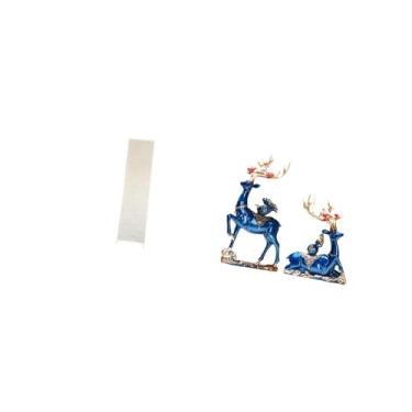 Imagem de Fenteer Abajur de Chão de Papel para Sala de Estar com Escultura de Rena, Estátua de Resina de Alce, Coleção de Decoração Artística, Figura de Animal, Casal D