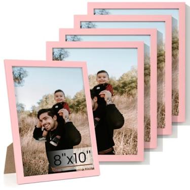 Imagem de Heimlove Conjunto de 5 porta-retratos 20,3 x 25,4 cm, porta-retratos pretos 20,3 x 25,4 cm, porta-retratos pretos 20,3 x 25,4 cm, colagem de parede ou exibição de mesa para documento de certificado