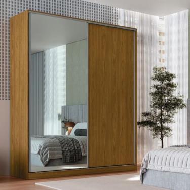 Imagem de Guarda-roupa Solteiro com Espelho 2 Portas de Correr Rc2006 - Emovell