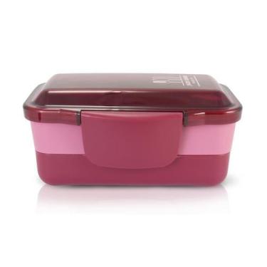 Imagem de Pote Marmita De 2 Andares 950Ml Joy - Vinho - Jackie Design