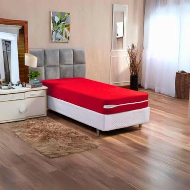 Imagem de Capa De Colchão Solteiro Protetora C/ Zíper Malha Gel Premium - BonaCa