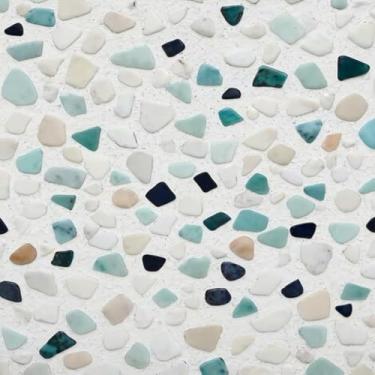 Imagem de Quadro Decorativo Terrazzo Colorido com Estampa de Chips Estilo Moderno para Sala e Escritório 40x40cm