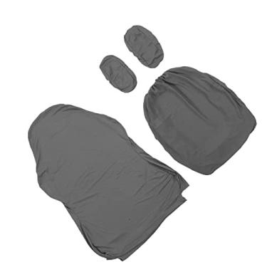 Imagem de RiToEasysports Capa para Cadeira de Jogos Capa Respirável de Alta Resiliência para Home Office, de Cadeira de Jogo de Poliéster de Cor Pura para Internet Cafe, Conjunto de 2 (Cinza Claro)