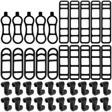 Imagem de 20 peças de tiras de silicone para luz de bicicleta, 4 estilos de tiras de borracha elásticas de silicone para bicicleta, lanternas para celular, suporte de luzes de alto-falante com fivelas em S para
