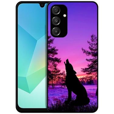 Imagem de SM CASES Capa protetora à prova de choque para Samsung Galaxy A16 4G, Galaxy A16 5G - Wolf 2D com estampa traseira de telefone traseira de TPU para Samsung Galaxy A16 4G / A16 5G