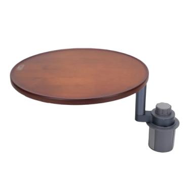 Imagem de Xiuganpo Bandeja giratória de suporte de copo de carro, bandeja de volante ajustável de 360° com base de alumínio, tablet portátil de fácil instalação para itens essenciais de viagem, PC de computador