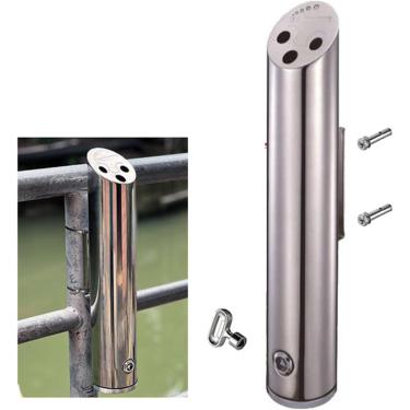 Imagem de Cinzeiro Para Cigarros Montado Na Parede, Cinzeiro De Aço Inoxidável Para Rua Ao Ar Livre, Cinzeiro Suspenso Para áreas De Fumantes Que Economiza Espaço, E, 48x8cm