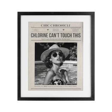 Imagem de Stupell Industries Chic Chronical Vintage Magazine Impressão emoldurada cinza sob vidro, design por A Barefoot Stylist, 40 x 33