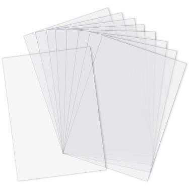 Imagem de GORGECRAFT 10 peças de folhas de plástico flexível A4 transparente 0,3 mm relatórios de escritório capas de apresentação proteção de documentos folha de filmes transparentes em branco para artesanato