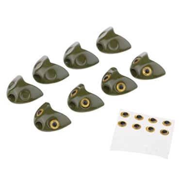 Imagem de barenx 8 conjuntos de iscas de pesca 3D para cabeça de peixe, iscas de pesca para olhos faça-você-mesmo artesanato