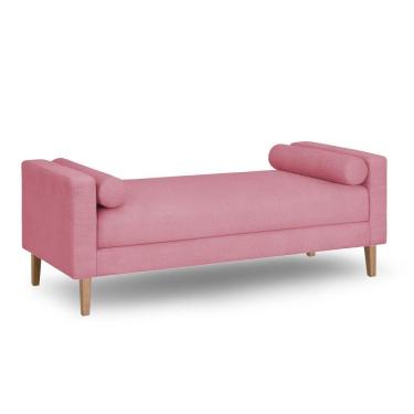 Imagem de Recamier Berlim 1,20m Suede Pink - Inova Decorações
