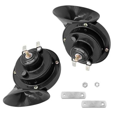 Imagem de Dogary 2 peças de buzina de trem super alta 300DB, buzina dupla de caracol elétrico a ar para carro, buzina dupla, 12 V, kit de substituição de buzinas à prova d'água, universal para carro