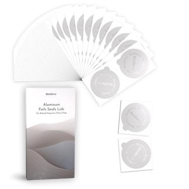 Imagem de BinZetic 100 tampas de vedação de alumínio para cápsulas Nespresso Vertuo [62 mm, grau alimentício] projetadas exclusivamente para máquina Nespresso Vertuoline