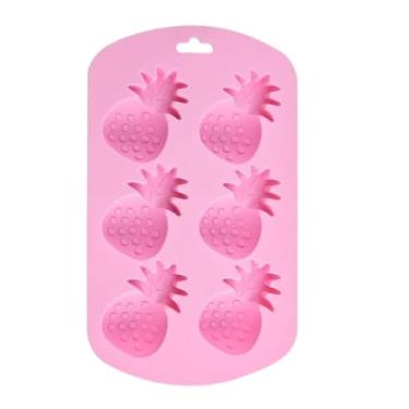 Imagem de Moldes de silicone em forma de fruta, molde de silicone limão 3D para doces, chocolate, fondant, decoração de bolo, suprimentos de panificação (rosa)