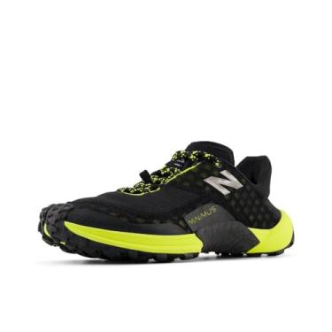 Imagem de New Balance Tênis de corrida masculino Minimus V1 Trail, Preto/Firefly/Gengibre Limão, 12