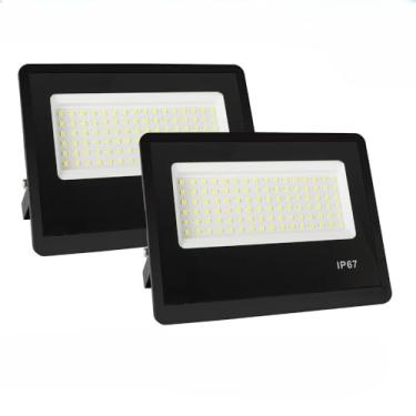 Imagem de KIT 1 a 4 Refletor LED 500W Holofote Super Potente à Prova d'Água Área Externa Econômico IP67 Bivolt (KIT 2)