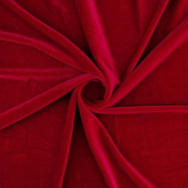 Imagem de ZELOUF FABRICS Veludo elástico | Tecido por jarda | DIY, costura, casamento, noiva, vestido, dança, fantasia, artesanato | 1 jarda