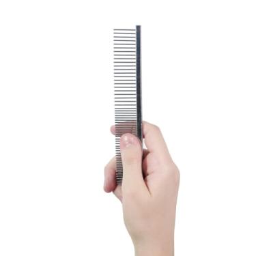 Imagem de Pente de Metal Fino para Cães e Gatos, Manual, 20cm x 20cm x 3.5cm, Remoção de Nós e Emaranhados, Todos os Tipos de Pelos, Uso Profissional e Doméstico