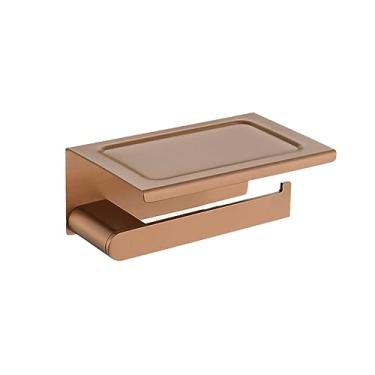 Imagem de Conjunto de ferragens de banheiro de aço inoxidável 304 sólido ouro rosa escovado suporte de papel gancho barra de toalha acessórios de banheiro, barra de toalha única (suporte de rolo)