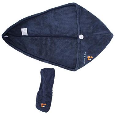 Imagem de Toalha de cabelo envoltório bandana conjunto ultra macio absorvente toalha de secagem de cabelo rosto lavagem bandana para mulheres homens crianças yoga ginásio velo 25.6x9.8in (Touca de cabelo seco