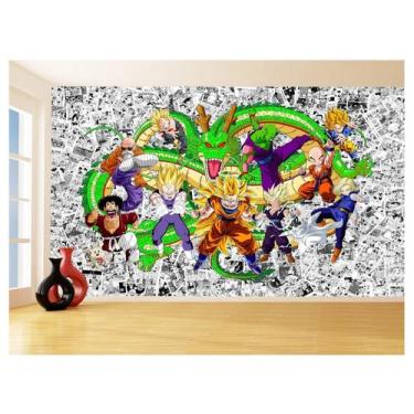 Imagem de Papel De Parede Dragon Ball Goku Vegeta Anime 3,5M Dbz121 - Você Decor