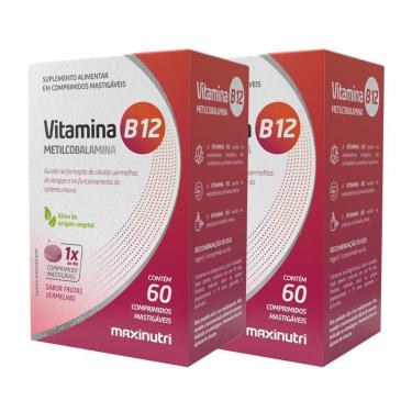 Imagem de Kit 2 Vitamina B12 Mastigável Zero Açucar 60 Cp Maxinutri-Unissex