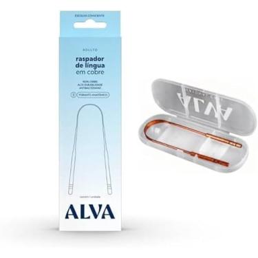 Imagem de Raspador de Língua de Cobre ALVA com Estojo Case de Proteção