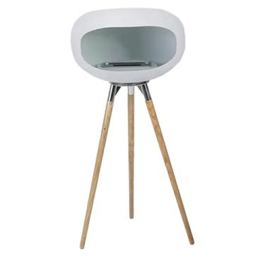 Imagem de MotiveTech Lareira elétrica para casa, aquecedor, escritório, sala de estar, multifuncional, moderna, fácil de usar e limpar, com acessórios, White 113 Cm H