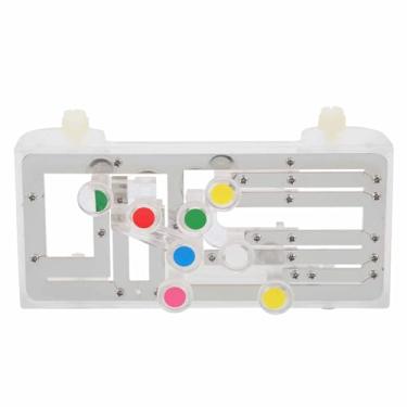 Imagem de Matybobe Sistema de Aprendizagem de Guitarra Auxiliar de Ensino Folk Ukulele Acorde Treinamento Aplicável Iniciante (Prata)