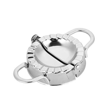 Imagem de Molde de massa de bolinho de massa de aço inoxidável, grau alimentício, uso sem esforço, eficiente e agradável, resistente à ferrugem, ideal para bolinhos, ravioli, tamanho grande com ferramentas de