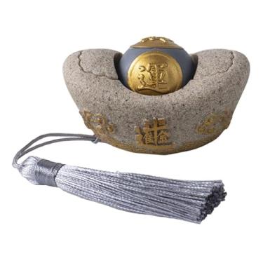 Imagem de IEUDNS Estátua de Yuan Bao, Ornamento Artesanal, Obra de Arte Chinesa Decorativa, Escultura de Animal de Estimação para Chá, Ideal para Mesa, Lareira,