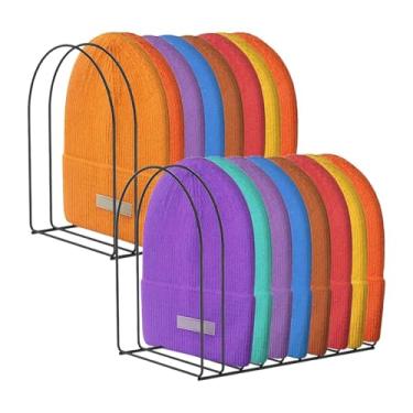 Imagem de Organizador de chapéus | Armazenamento de toucas - Organizador de suporte de gorro - para inverno, casa, entrada, mesa, quarto, armário, cômoda, quarto, feminino, masculino