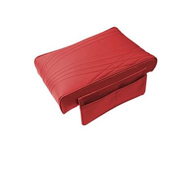 Imagem de HGTRH Almofada de caixa de apoio de braço de carro de 32 x 20 x 6 cm, almofada de almofada de apoio de braço de espuma de memória, capas de console para carros, almofada de apoio de braço macia e