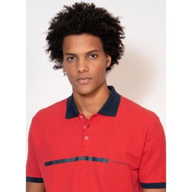 Imagem de Camisa Polo Aleatory Piquet Minimal Vermelha-Masculino