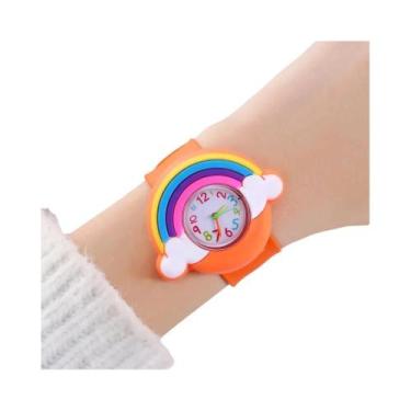 Imagem de Relógio De Quartzo Infantil Com Pulseira De Silicone Nuvem Arco-Íris P