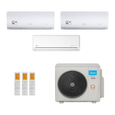Imagem de Ar-Condicionado Multi Split Inverter Midea 42.000 (1x Evap HW 9.000 + 1x Evap HW 12.000 + 1x Evap HW 24.000) Quente/Frio 220V