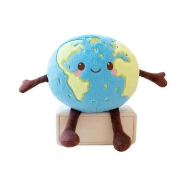 Imagem de Brinquedos De Pelúcia Planeta Com Sorriso Fofo Para Crianças, Terra, L