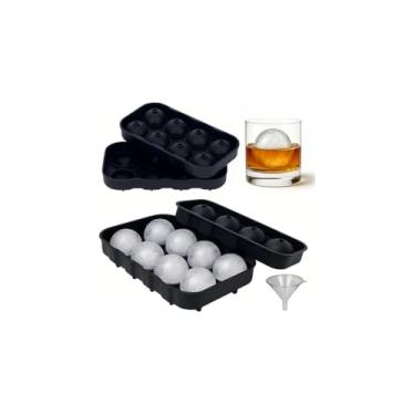 Imagem de Forma de Gelo Esfera para Drinks, 6cm, Plástico, 11,3cm x 7,8cm, Uso Doméstico