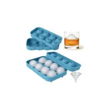 Imagem de Forma de Gelo Esfera para Drinks, 6cm, Plástico, 11,3cm x 7,8cm, Uso Doméstico