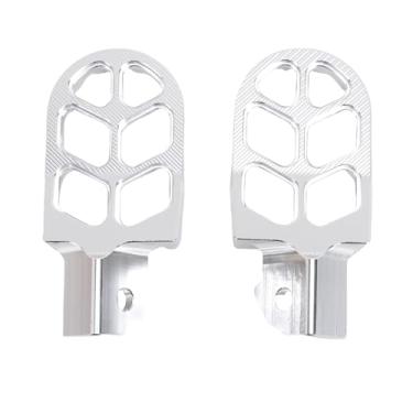Imagem de Tbest Pedais de Descanso para Bicicleta, Pedais de Liga de Alumínio 7075 para Trabalho Pesado Com Dentes de Aço para Surron Light Bee X X160 X260 Crf150f Crf230f (Prata)