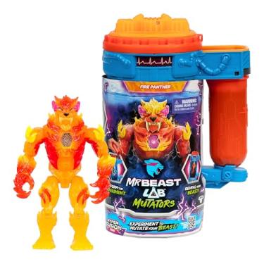 Imagem de MRBEAST LAB Hyper Fusion Mutators, experimente e crie, Fire Panther, adicione o líquido de mutação, pressione o scanner e descubra uma pantera, mais de 20 pontos articulados, colecione os 3 mutantes