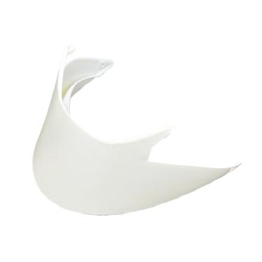 Imagem de ZQIYDYP Spoiler traseiro redondo grande para capacete de motocicleta compatível com R50S, R50S PRO capacete Spoiler capa de substituição (branco brilhante)