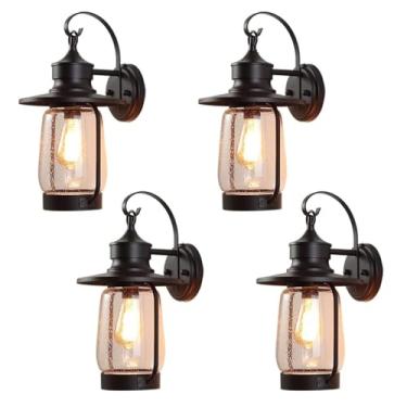 Imagem de Luminária de parede LED, arandela estilo country retrô antiga para corredor, varanda, porta de entrada, luminária externa para varanda, pátio ou jardim.